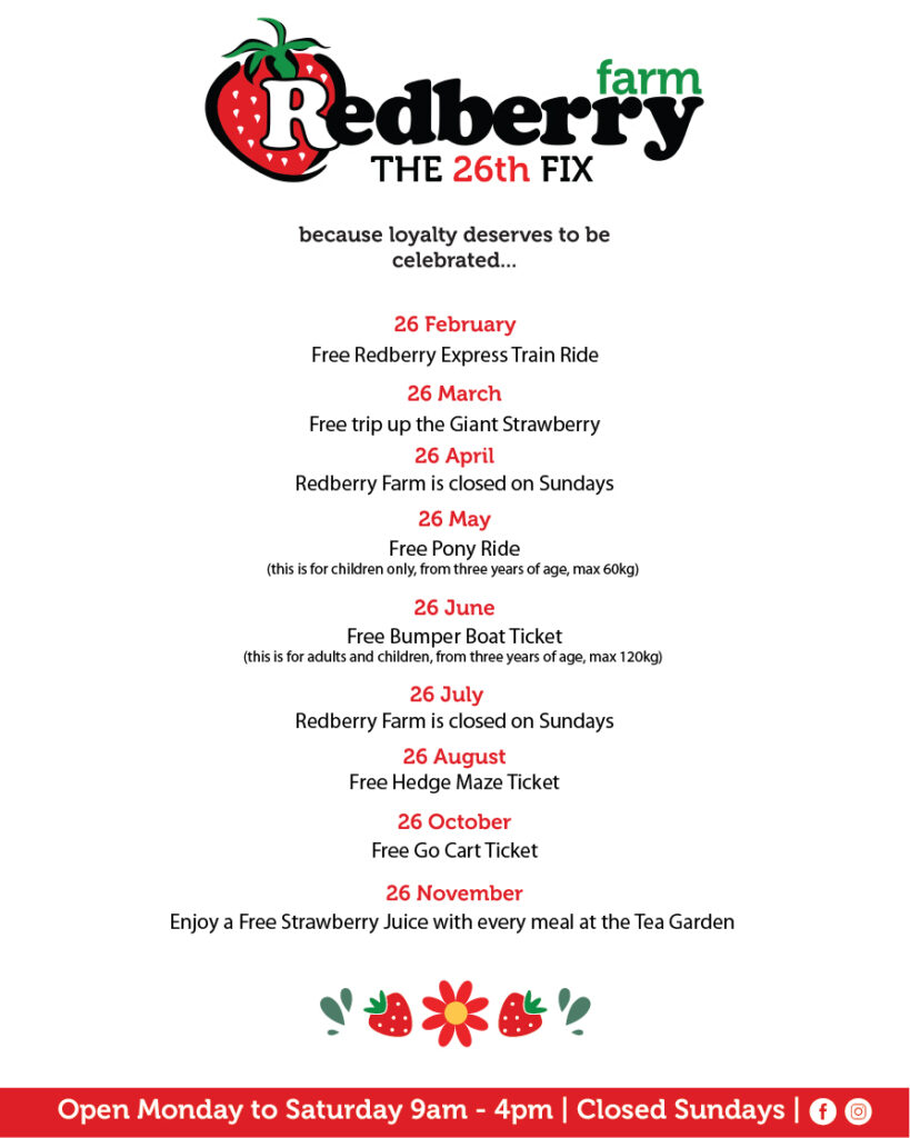 Redberry Farm Specials 2026 Redberry Farm Specials 2026